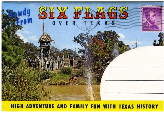 Postcard from Six Flags in 1962